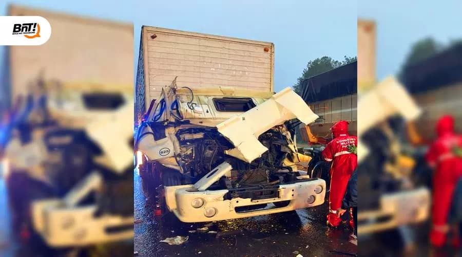 Caminhoneiro morre em grave acidente na BR-376