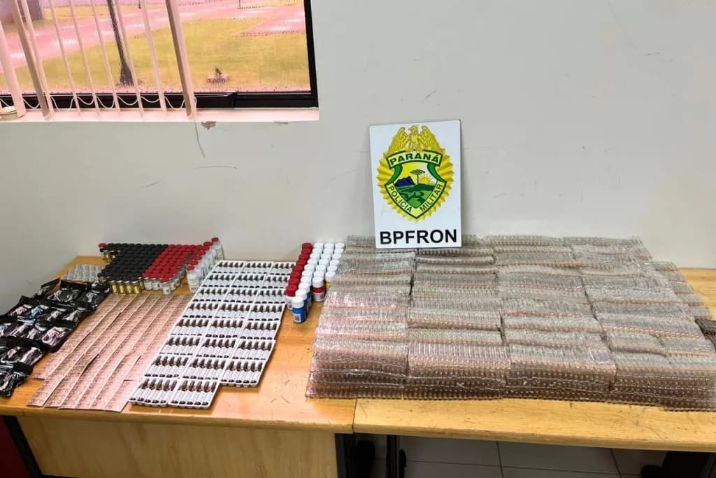 Polícia Militar apreende 10 mil anabolizantes contrabandeados