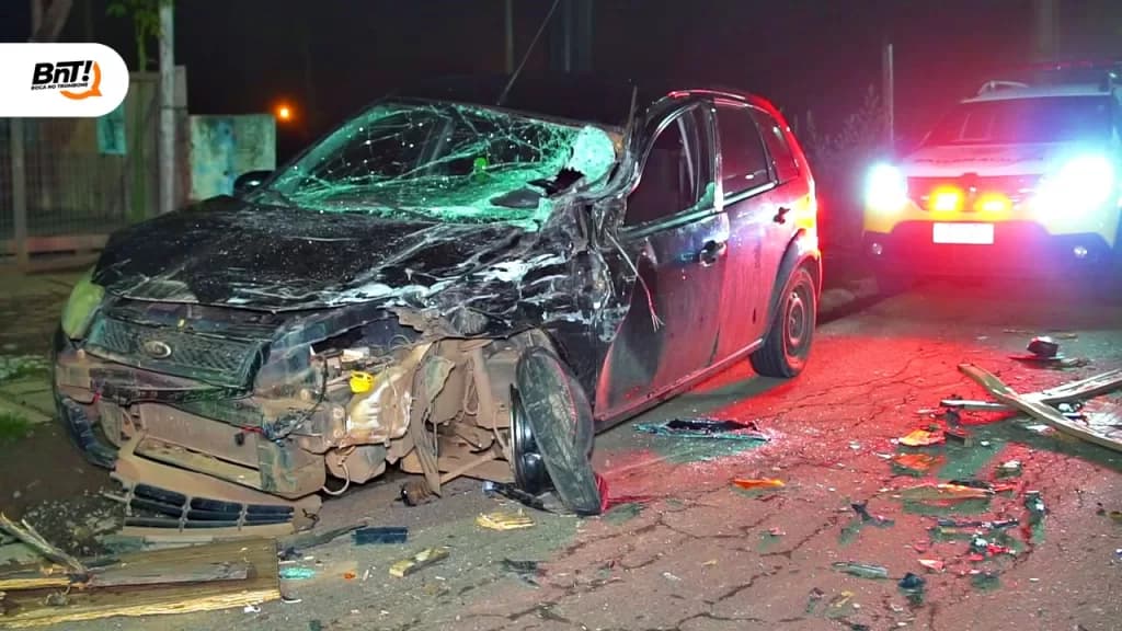 Acidente entre carro e caminhão é registrado na região de Oficinas