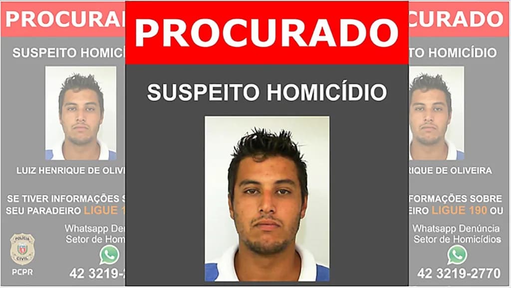 Suspeito de assassinato é identificado pela Polícia e está foragido