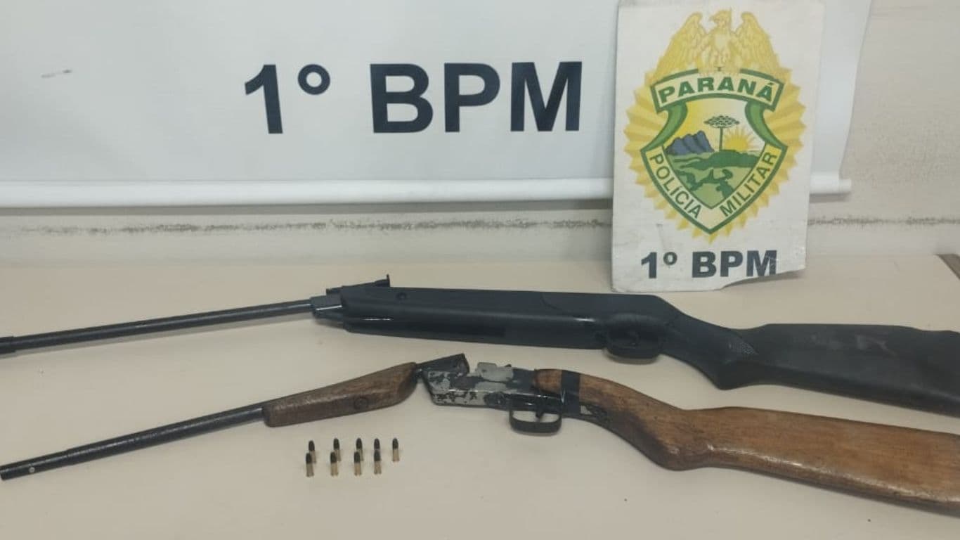 Homem é preso por violência doméstica e porte ilegal de arma em Ponta Grossa