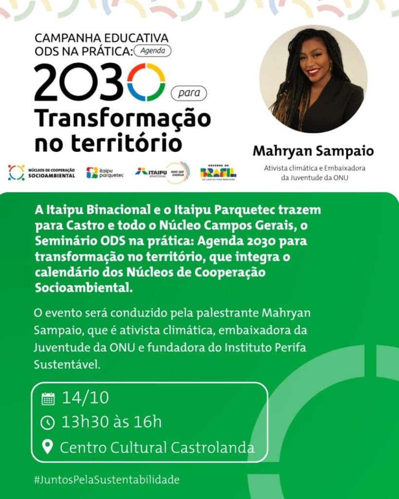 Castro recebe Seminário ODS: Agenda 2030 para transformação territorial