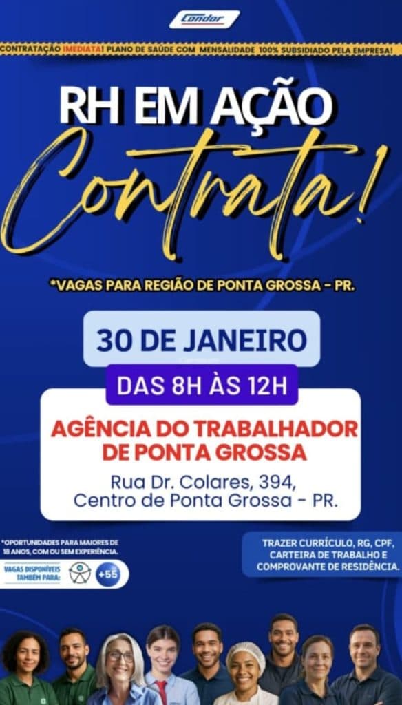 Rede de supermercados realiza ação de contratação em Ponta Grossa nesta sexta-feira (30)