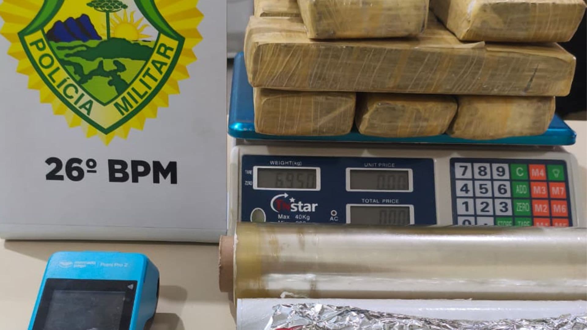 Homem é preso com quase 7 kg de maconha em barbearia de Telêmaco Borba