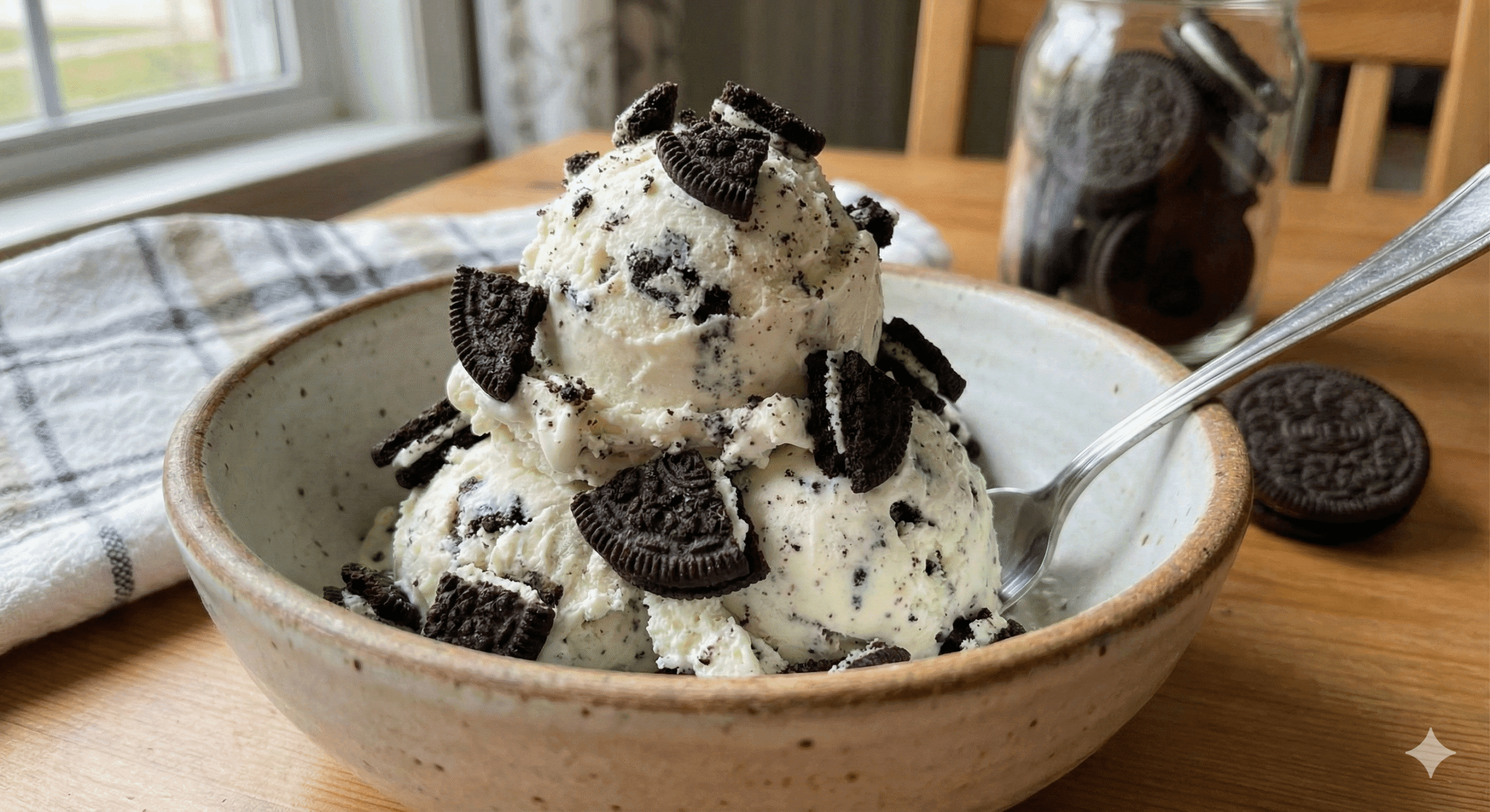 Sorvete de Oreo caseiro com 3 ingredientes simples