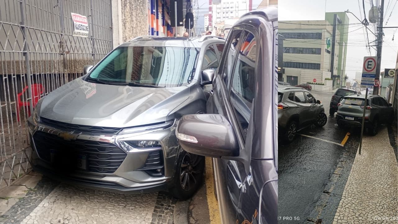 Motorista relata mal súbito e bate em dois carros no Centro de PG