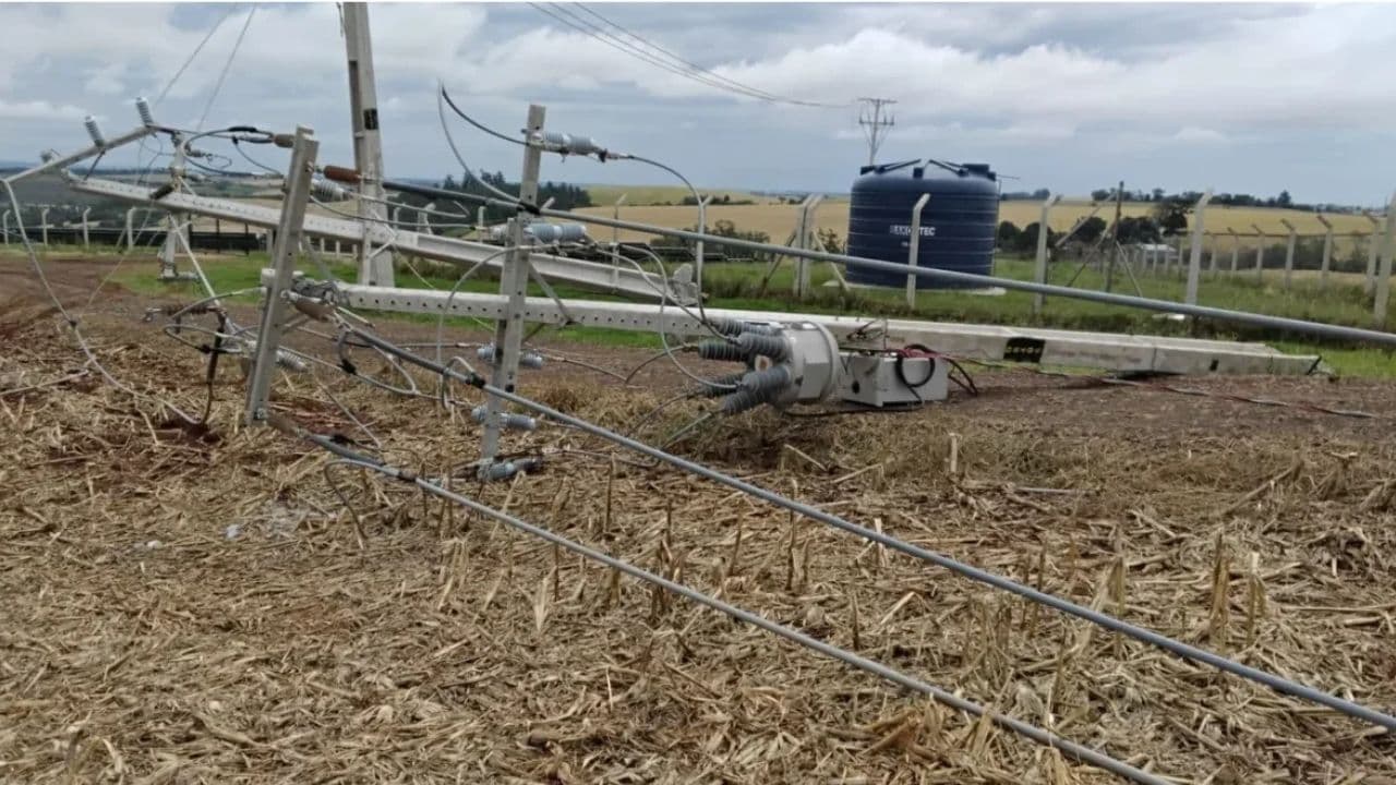 Temporais causam 308 mil desligamentos de energia no Paraná; Campos Gerais têm 42 mil casos