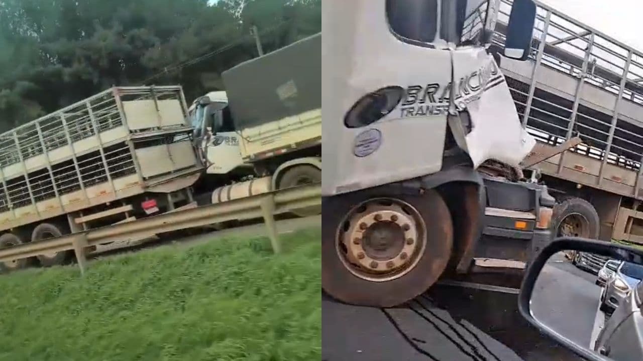 Ocorrência foi registrada nas proximidades do viaduto Santa Terezinha; trânsito apresenta lentidão no trecho