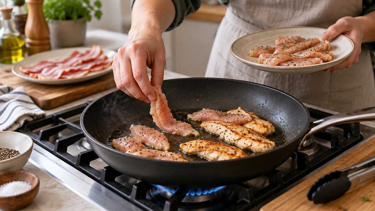 Ovo frito saudável: frango e espinafre superam bacon