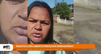 Esgoto a céu aberto preocupa moradores em bairro de PG