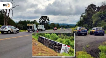 Sobe para 28 o número de vítimas de acidente com ônibus na BR-277