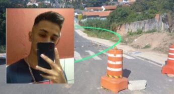 Jovem está entre a vida e a morte após cair com a bicicleta em obra