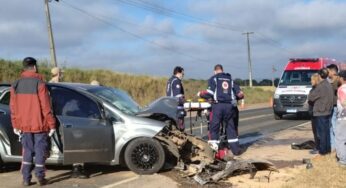 Colisão entre carros deixa vitima morta em rodovia de Castro
