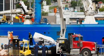 Destroços de submarino são encontrados no oceano e levados ao Canadá