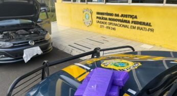 PRF apreende 4 quilos de Cloridrato de Cocaína em Irati