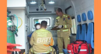 Trabalhador bate a cabeça ao cair de andaime em bairro de PG