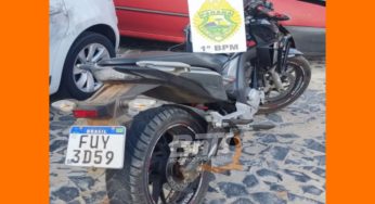 Moto furtada em Palmeira é recuperada em PG