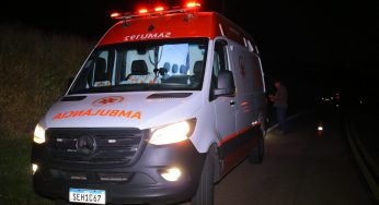 Engavetamento envolvendo quatro veículos na BR 376 deixa uma pessoa ferida