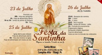 Festa da Santinha começa no domingo (23) em Tibagi