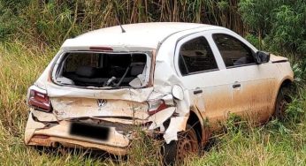 Acidente entre caminhão e carro deixa quatro pessoas feridas