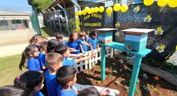 Projeto “Jardins de Mel” leva conscientização ambiental para alunos de escolas em PG