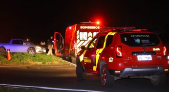 Colisão entre carro e caminhão deixa duas vítimas feridas em PG