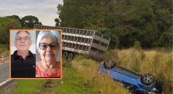 Identificado o casal de idosos que morreu em grave acidente na PR 151