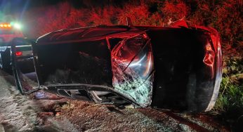 Motorista perde controle da direção e capota na PR-151