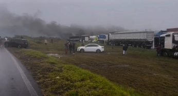 Grave acidente envolve diversos veículos na BR 277