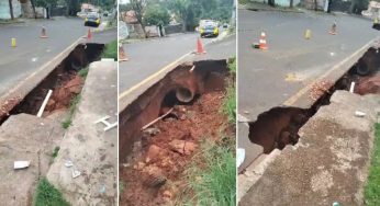 Cratera em rua da Vila Estrela preocupa moradores. Veja o vídeo