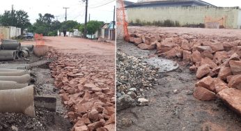Moradores do Cará Cará temem enchentes após obras de pavimentação em desnível