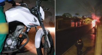 Motocicleta é furtada no Órfãs e criminoso é flagrado por câmeras. Dono pede ajuda para recuperar