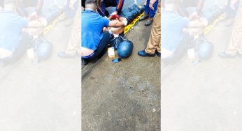 Batida frontal entre carro e motocicleta deixa um ferido em Telêmaco Borba