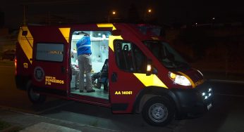 Motociclista sofre queda ao atropelar cachorro em PG; animal morreu