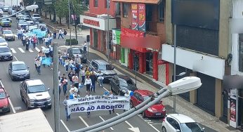 Marcha da Família contra o aborto aconteceu neste sábado (14) em PG