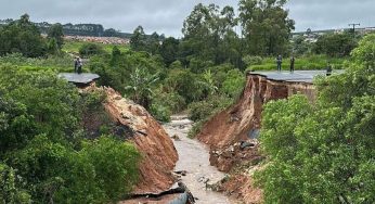 PR-151 em Jaguariaíva segue interditada após asfalto ceder; outras rodovias também tiveram problemas por conta das chuvas