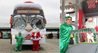 Ônibus do Papai Noel começa a circular com rota especial em PG