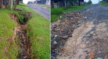 Moradora de Uvaranas relata transtornos causados por buracos na rua e pede ação da prefeitura