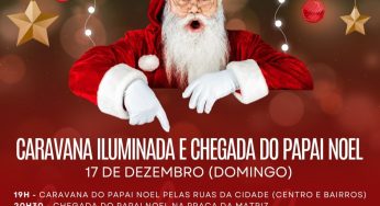 Caravana Iluminada e chegada do Papai Noel em Palmeira será no domingo (17)