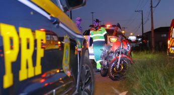 Motociclista fica ferida ao colidir contra carro na Av. Souza Naves