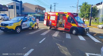 Mulher é atropelada e fica ferida em Telêmaco Borba