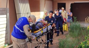 Homem cai de altura de três metros durante obra no Tarobá e fica ferido