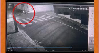 Câmera de segurança flagra furto de moto no Centro de PG
