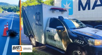 Homem tem cabeça esmagada após ser atropelado na BR-376 em Imbaú