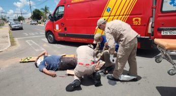 Motociclista fica ferido após se envolver em acidente em Castro