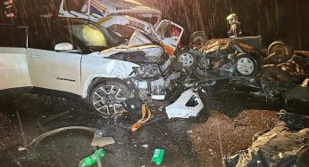 Mulher morre e outras seis pessoas ficam feridas em grave acidente na BR-277