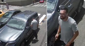 Homem é flagrado arrombando carro de luxo e furtando bolsa no centro de PG