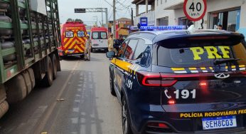 Motorista de caminhão que atropelou homem em PG estava com a CNH suspensa