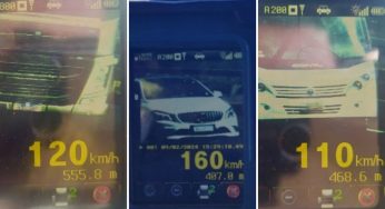 Veículos são flagrados acima da velocidade na BR-376 durante a Operação Carnaval