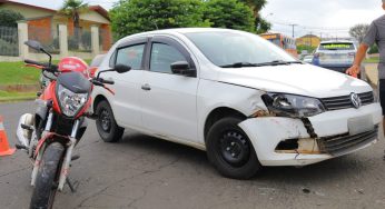 Acidente entre carro e moto deixa mulher ferida na Vila Cipa em PG